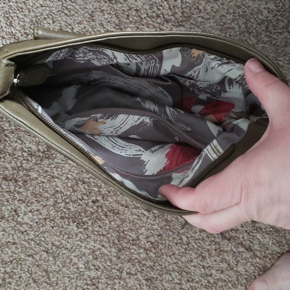 Olive green David Jones purse guc - Picture 3 of 6